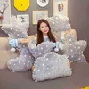 1pc 2 tamanhos PLUSH Sky Series luminous Cloud Moon Star Cushion Soft Cushion Toys de pelúcia