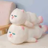 1pc 45607080cm kawaii pelúcia de pelúcia de pelúcia de brinquedo de animais fofo boneca branca gato de gato almofadas de cama de cama de cama para meninas j220729