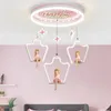Żyrandole piękne dziewczyny do sypialni dekoracje LED LED do pokoju w pomieszczeniu wewnętrznym oświetlenie żyrandola lampy sufitowe