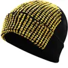 Women Man Stone Beanie Cap Unisex Rhinestone Winter Hat Allover Dziewczyny Chłopcy Soft ciepłe czarne czapki Czarne Czarne kryształy