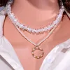 UDDEIN – collier ras du cou Double couche Vintage, chaîne de perles, pendentif, bijoux de mariée, cadeaux de fête, collier ras du cou irrégulier