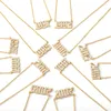 Halskette mit Geburtsjahr und Zahl, Zirkon-Kristall, Buchstabenkette, 1989–2022, Anhänger-Halsketten für Frauen, Schmuck, Geburtstagsgeschenke