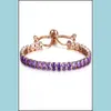 Tennis Zircon Cubique Bracelet De Tennis À La Mode Pour Les Femmes Blanc Jaune Rose Or Bracelet Bijoux Cadeau Fille Ados Dames Femme Mère Sist Dhwet