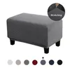 Housses de chaise élastique pouf repose-pieds couverture Rectangle repose-pieds étui protecteur canapé repose-pieds tabouret rangement housse