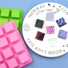 Cubetto di ghiaccio Stampo in silicone Sapone fatto a mano Quadrato Caramella Gelatina Budino Decorazione torta al cioccolato Mestieri in resina Strumenti di cottura antiaderenti MJ1172