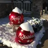 Рождественские украшения 60 см на открытом воздухе надувное мяч, сделанный гигант из ПВХ, крупные S Tree Toy Toy Рождество Подарки украшения 221123