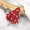 Spille Spilla da donna Albero di Natale in cristallo Accessori per abbigliamento colorati Spille per sciarpe Bellissimo regalo