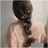 Hårklipp Barrettes Super Sweet Pink Hairpin Series Girl Bow Peach Camellia Flower Heart Edge Clip Hair Ornament Headdres DHGARDEN DH5AO