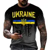 Herr T-shirts 2022 Vintage Herr T-shirt Ukrainsk skjorta 3d Herr Ukraina Militär Armé Emblem T-shirts Ukrainsk flagga Logotyp T-shirt T-shirts