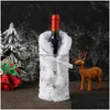 Decorações de Natal Decorações de Natal 1pc Remor Wine Bottle Ers Santa Claus Moda Champagne ER Para Jantar de Festa em Casa de Natal Dhbus