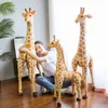 35100cm Simulação kawaii girafa bonecas fofas crianças macias ldren bebê aniversário sala de presente decoração j220729