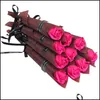 Fiori decorativi Ghirlande Amanti Fiore di sapone San Valentino Ramo singolo Bouquet Matrimonio rosa artificiale Fornitura per giorni della mamma 0 9 Dhmhr