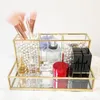Boîtes de rangement Porte-brosse de maquillage en acrylique transparent avec étui organisateur à 4 compartiments