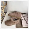 Klasyczne Ultra Mini But Women Australia Winter Snow Chestnut Buty Matte Fur Zamest Projektant Botowności kostki 35-42