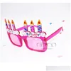 Andra evenemangsfest leveranser Happy Birthday Eyeglasses Party Decoration Supplies Creative Funny Glasses POGRAPHY Take Po Props 6sf C Dhikr