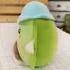 Leuke pluche speelgoed avocado -pop met met hoed gevuld fruitvoedsel kawaii avocado kussen schattige zachte pop voor ldren slaapkamer decor kussen J220729