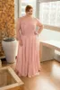 Plus La Taille Mère De La Mariée Robes Blush Rose Robe Madrinha Longo Farsali Invité De Mariage Robe De Madrinha