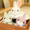 1520 cm schattige simulatie liegen konijnspeelgoed gevuld met mooie levensechte dieren pluche bunny poppen voor kinderen ldren soft schattig cadeau j220729