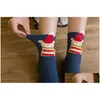 Weihnachtsdekorationen Frauen Mädchen Wintersocken Tier Elch Schneemann Bär Kaninchen Design Weihnachtsstrümpfe Warme Weihnachtssocke Niedlich Neu Arr Dhycc