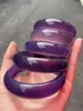 Bileklik Sertifikalı Yeşim Bangles Mor Sınıf A Jadeite Myanmar Jades Taş Bilezik Kadınlar Kız Arkadaş Mom Hediyeler için Güzel Takılar