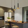 Lámparas colgantes, luces LED nórdicas, iluminación brillante para sala de estar, accesorios de iluminación negros/dorados, lámpara para desván, colgante de cocina