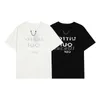 T-shirt da uomo di design di lusso T-shirt allentata di marca di moda a maniche corte con stampa a catena di stampa scura Top nera bianca taglia asiatica S-2XL