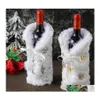 Decorações de Natal Decorações de Natal 1pc Remor Wine Bottle Ers Santa Claus Moda Champagne ER Para Jantar de Festa em Casa de Natal Dhbus