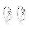 Stud Earrings 925 Sterling Silver Infinity Knot Hoop For Women Fashion Jewelry Pendientes Mujer 2022 Mothers Day