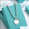 Arts And Crafts Pendant Necklaces Clavicle Chain Design Brand Heart Love Necklace Gold Sier For Women Jewelry Gift Drop Delivery 202 Dhk6D