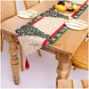 Christmas Decorations Christmas Decorations Santa Claus Elk Tablecloth Merry Xmas Decor Year Table Runner Wedding Decoration Party B Dhieq