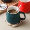 Mokken keramische koffiekop ontbijt eenvoudige melk met hendel paar cadeaubonische cadeau cups Nordic Style Bone China kantoor mok caneca