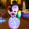 Juldekorationer 1,5 m jätteuppblåsbar snögubbe LED Glödande 1,8 m Navidad Inspluga Santa Claus Party Year Xmas 221123