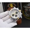 AAAAA Relojes de lujo para hombres Reloj de pulsera mecánico Seis agujas Segundo funcionamiento Totalmente automático Centennial Cronógrafo de diseñador para hombres 8F61