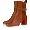 designer boots booties 2022 femmes sur le genou dame sexy bout pointu pompes style de mode talons hauts botte cheville court luxe rouge bas