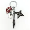 Kunai Shuriken Konoha Ninja Keychains for Bags Men Key cadeias colhedas anime bugigangas keyring narutos acessórios femininos backpacks de jóias presentes