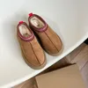 Plataforma australiana chinelor tazz boots australiano designer feminina lã de lã de lã real bota de neve quente fofo fozzy mule martin booties castanha