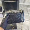 CC Borse Borsa a tracolla di marca di lusso da donna Mini patta classica a serpentina con tracolla a catena in metallo Matelasse con pallina dorata Pu