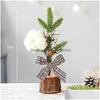 Christmas Decorations Christmas Decorations Decoration Tree With Wood Base Diy Home Table Top Decor Santa Frost Village House Xmas P Dhejz