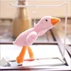 15 cm schattige grote witte gans hanger knuffel pluche knuffelige dierenzak popsleutelhanger voor meisjes cadeau bruiloft feest decor j220729