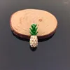 Colares pendentes 50pcs 19 22mm 3d frutas pinapple forma de esmalte os encantos de jóias diy jóias