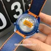 VSF Perfect Men Watch 215.92.46.22.03.001 C￩ramique bleue 45.mm ￩tanche eta 8906 Mouvement Bandoues STRAP Back Transparent Automatic M￩canique Mentide Montreuses