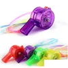 Вечеринка светодиодные светильники Flash Mling Whistle Mti Color Kids Toys Ball Props Favors Favors Праздничные принадлежности чисто 1 15lh bb del del dhhuj