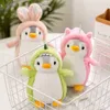 Kawaii 1pc 20cm Super Soft Penguin Cuddles Söta fyllda cosplay Penguin Dino Rabbit Toy Pop Pillow Ldren Girls Gift J220729
