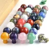 2CM Mini Crystal Agate Piedras semipreciosas DIY Natural Rainbow Colorful Rock Mineral Agate Mushroom para Home Garden Party Decoraciones FY5511 GG0508