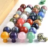 2CM Mini Crystal Agate Pietre semipreziose Fai da te Arcobaleno naturale Roccia colorata Agata minerale Fungo per decorazioni per feste in giardino per la casa FY5511 GG0508