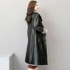 Women's Leather High-end Outerwear Female Mid-long Winter Women's Coats Plus Velvet Thickening Fur One Lamb Cashmere Jackets