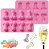 Penis Moulds Cake Mold For Chocolate Candy Birthday Single Party Funny Ice Cube Sugar Fondant Mould Nonstick Food-Grade FY2114 ss1125