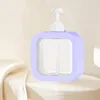 Bottiglie di stoccaggio Bottiglia di shampoo trasparente Dispenser per pompa di sapone quadrato riutilizzabile da viaggio Sub-imbottigliamento portatile di grande capacità per il bagno