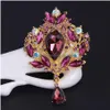 Pins Brooches Crystal Crown Brooches Pins Cor Drop Wedding For Women Men Brooch Fashion Jewelry Delivery Dh5Ni