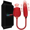 Vibradores Vasana 10 Speed Rose Sucking Vibrator para mujeres 2 en 1 Estimulador de clítoris y Love Egg Dildo con empuje telescópico 1115